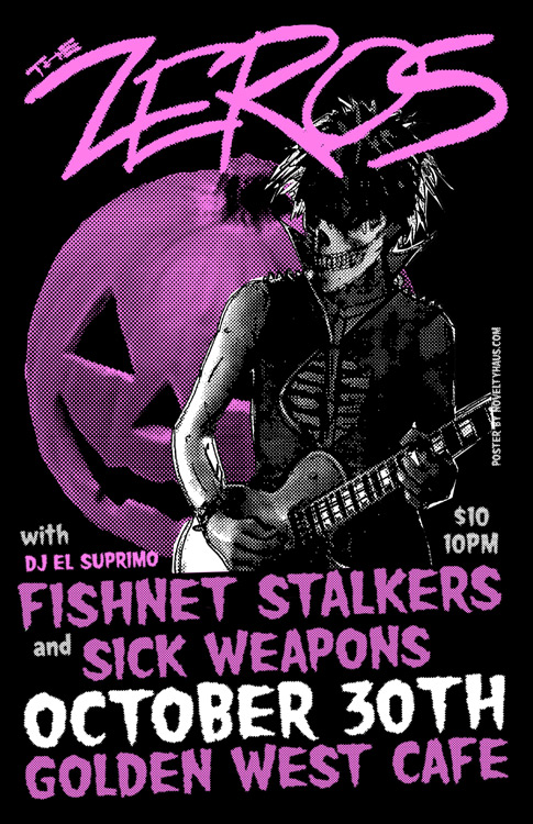 the zeros fishnet stalkers sick weapons golden west show october 30th 2010 noveltyhaus noel danger